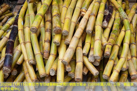 2025年11月15日莆田市专项储备粮轮换竞价销售交易会（2018年第八场）公告：景迈茶电子交易中心