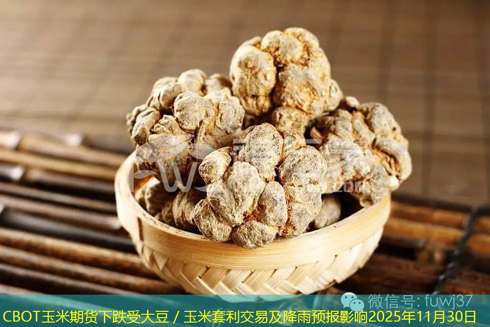 CBOT玉米期货下跌受大豆／玉米套利交易及降雨预报影响2025年11月30日